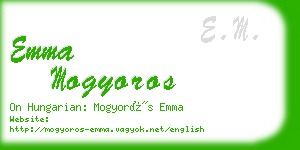 emma mogyoros business card