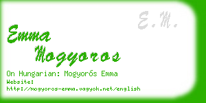 emma mogyoros business card